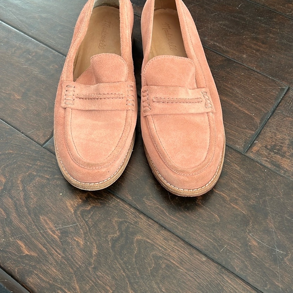 Madewell Women's Suede Loafers in Dusty Pink